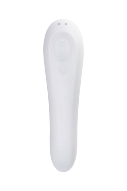 Вакуум-волновой бесконтактный стимулятор клитора Satisfyer Dual Pleasure, силикон, белый, 17,9 см.