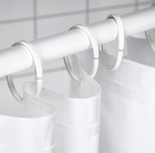 ХАСЬЕН HASSJON Кольца для душевой занавески, белые, 12 шт