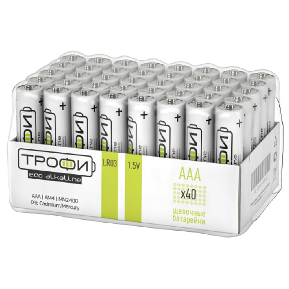 Батарейки Трофи LR03-40 bulk ENERGY Alkaline | Трофи