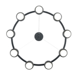 8242/9 COMFI LN26 245 черный металл Светильник подвесной LED GX53 8*7W 220V LUAZANA