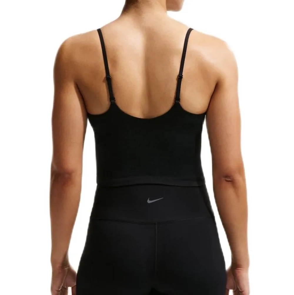 Женский топ теннисный Nike One Medium Support Padded Adjustable Sports - black/white
