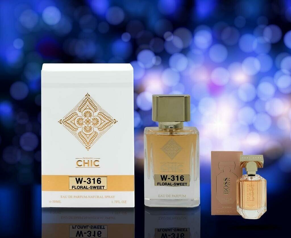 Стойкий парфюм Chic W-316 Floral Sweet edp for women 50 ml. (Hugo Boss The Scent)