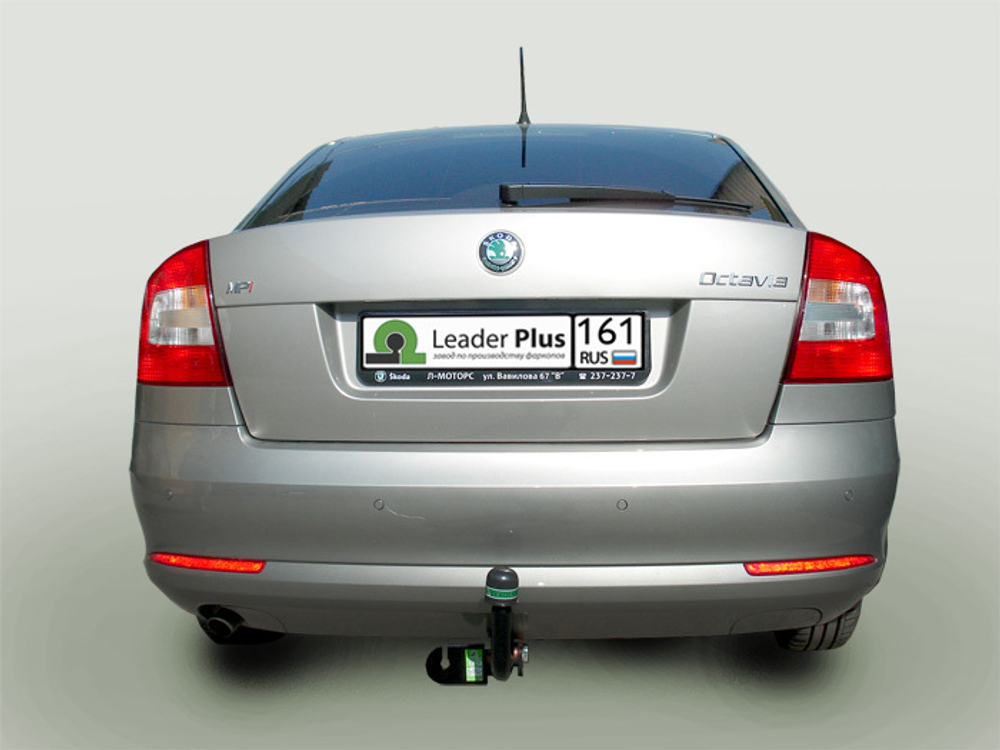 Фаркоп Лидер-Плюс для SKODA SUPERB 2 (универсал) 2009-2015, OCTAVIA 2 (лифтбек) 2008-2013 с электрикой (Smart) и сертифкатом в комплекте арт.(S106-A)