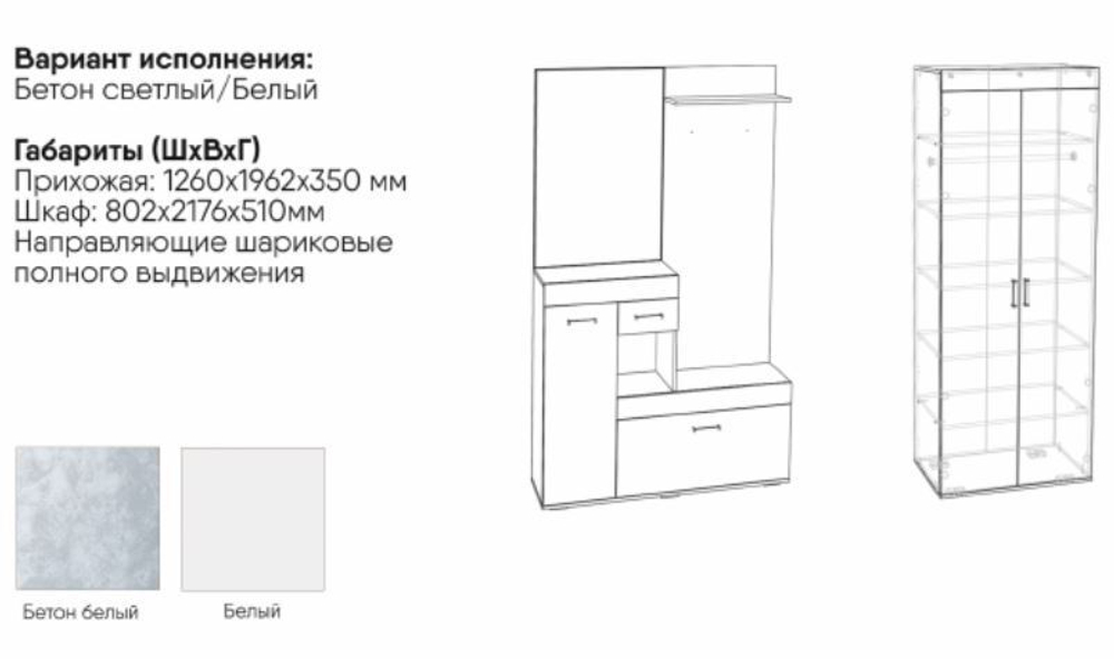 Прихожая Адель модульная