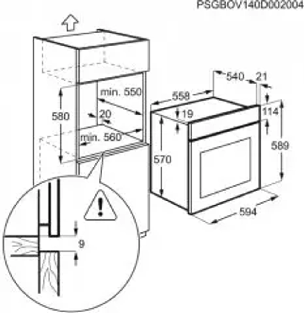Встраиваемый электрический духовой шкаф Electrolux OEF5E50V