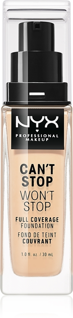 NYX Professional Makeup Can't Stop Won't Stop Full Coverage Foundation - тональный крем с высокой степенью покрытия, 30 ml