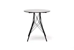 "Конте" интерьерный стол из HPL круглый Ø70см, цвет "серый гранит"