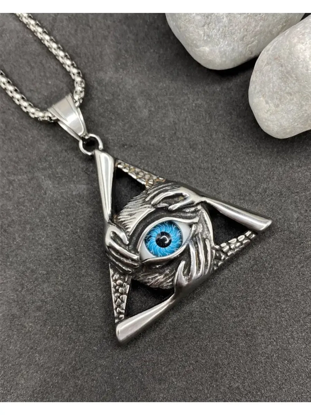 Магический кулон оберег амулет Пирамида с Глазом на цепочке