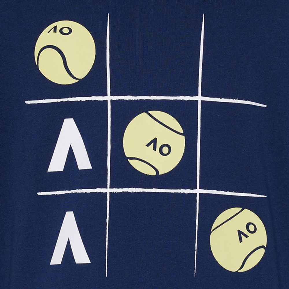 Футболка для мальчика теннисная Australian Open Boys T-Shirt Tennis Ball Logo - navy
