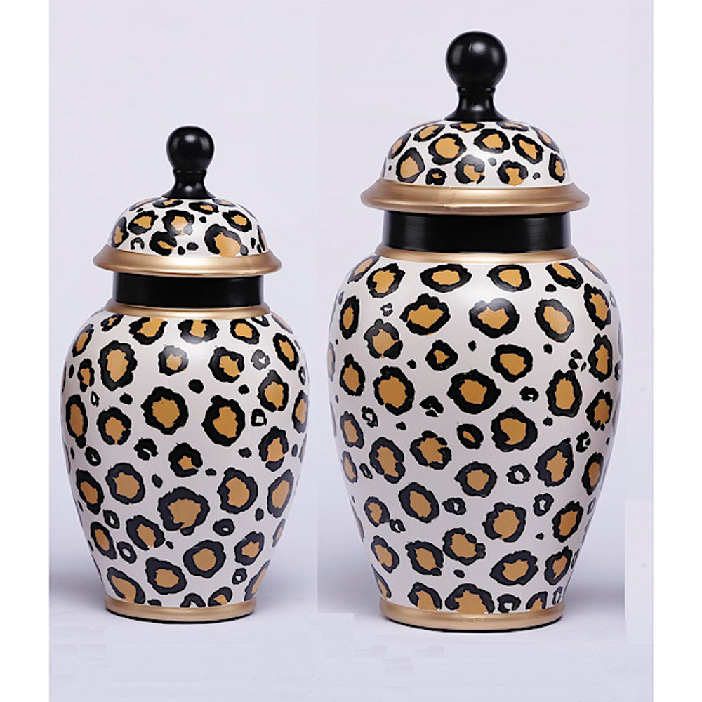 Ваза с крышкой Леопард, 40 см