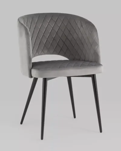 Стул-кресло Дарелл велюр серый