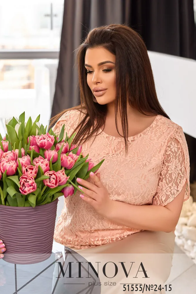 Блуза 24-15-персиковый Minova