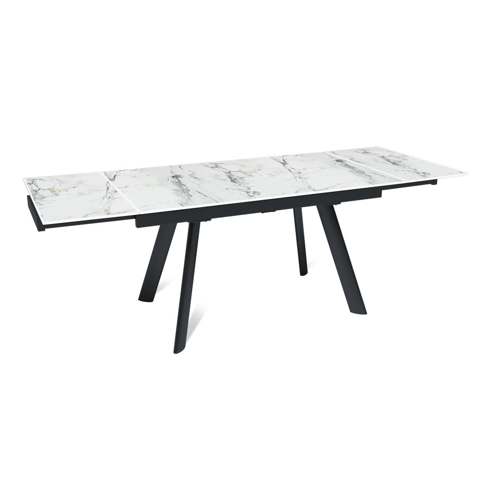 Стол раскладной Stone (140+40+40), керамика глянцевая Ice Jade