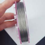 Ювелирный тросик, ланка, SakuLux, цвет серебро (CLEAR), 0.4мм, цена за 1 метр