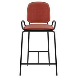 Стул полубарный Ror, 2 Frame, велюр, черный/темно-красный