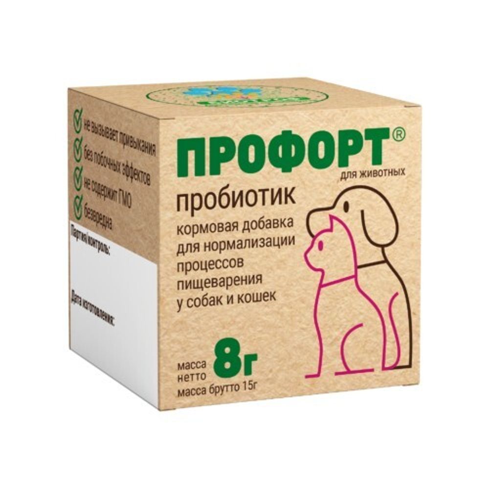 Профорт, пробиотик для кошек и собак, 8 г