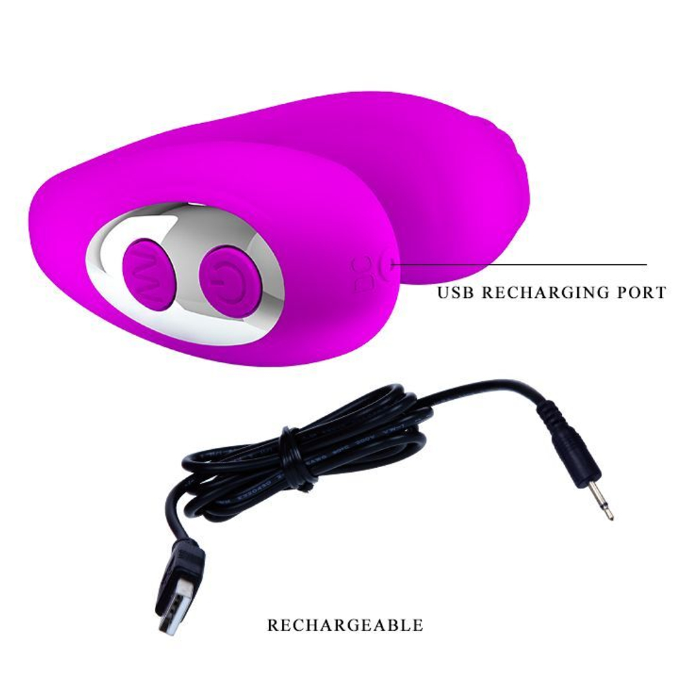 Лиловая вибронасадка для оральных ласк Mabel (Цвет: лиловый)