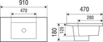 Раковина WeltWasser Deilbach 7506 90 MT- BL 10000005567 Черная матовая