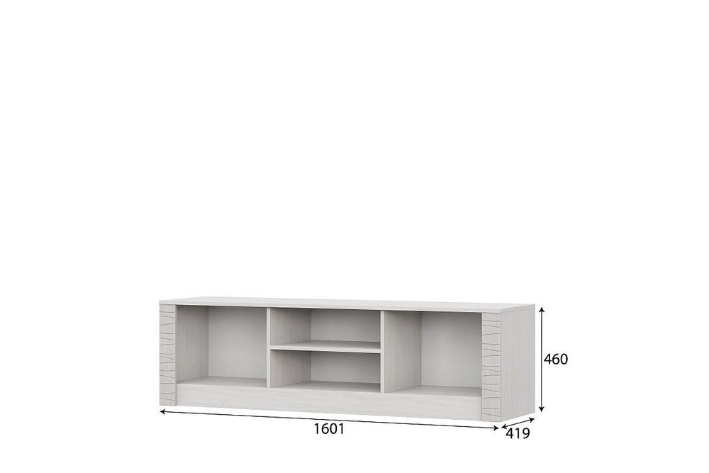 Тумба под телевизор напольная Белый 130х42х46