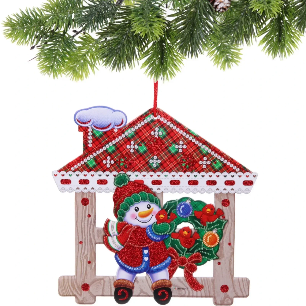 Украшение Новогоднее «Домик снеговика», 30*22