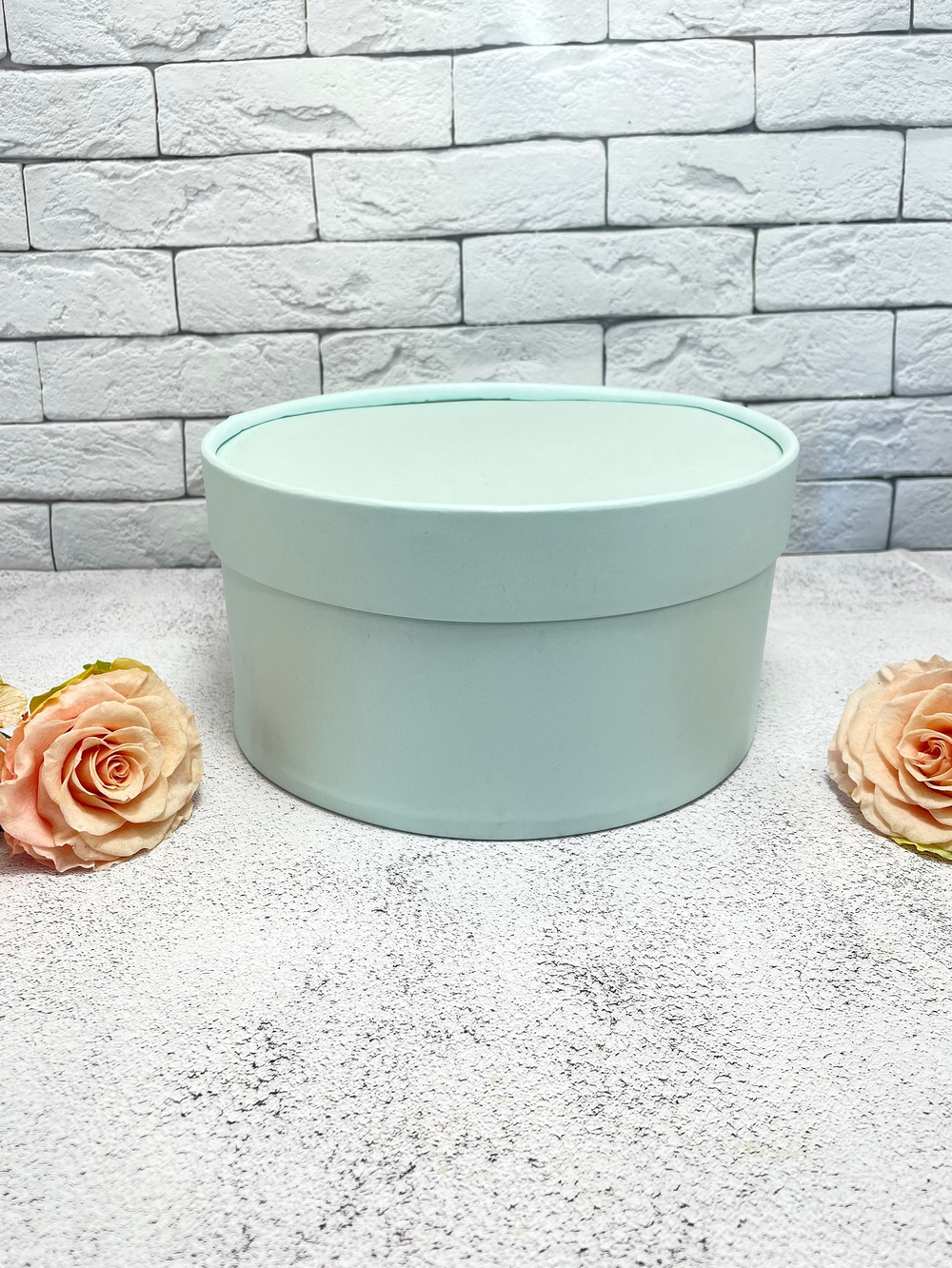Коробка шайба с глухой крышкой Голубая