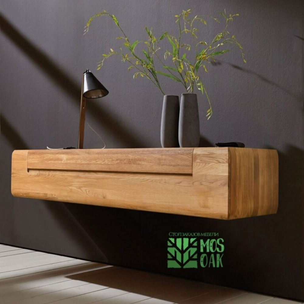 Тумба навесная под ТВ Parma из массива дуба