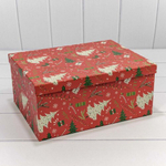 Коробка 34 х 26 х 15.3 см Набор 10 шт "Новый год" (Красный)