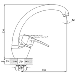 Смеситель для кухни, G.lauf, с картриджем, сатин, 8G4-A181KH