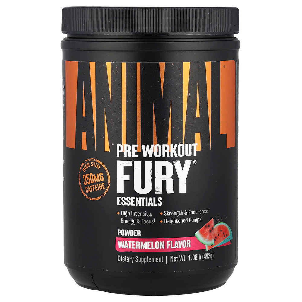 Animal, Fury®, Essentials, перед тренировкой, арбуз, 492 г (1,08 фунта)
