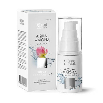 Алтайская косметика, аква-флюид для лица увлажняющий Planet Spa Altai, 30 мл, Две линии