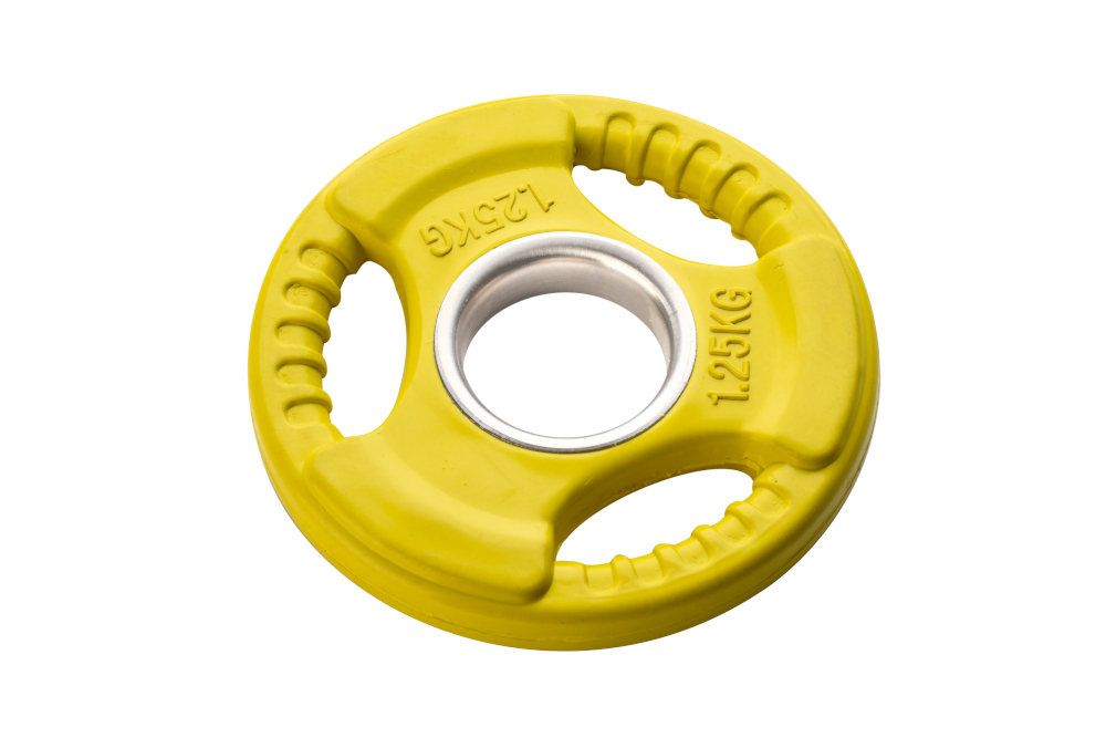 Диск 1,25 кг обрезиненный (желтый)