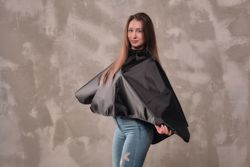 FSK Пеньюар Оксфорд короткий черный