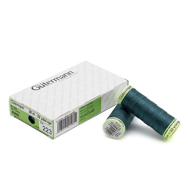Нитки отделочные Gutermann Top Stitch 30 (30 метров), 5 кат. | 223 лазурно-бирюзовый