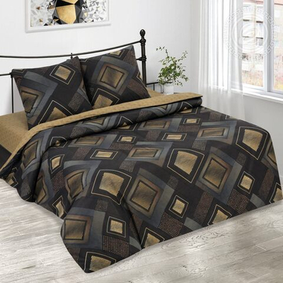 Постельное белье поплин 2,0 спальное с Евро Оливер 909 АРТПОСТЕЛЬ