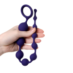 Фиолетовая силиконовая анальная цепочка 35см ToyFa ToDo Grape 356005