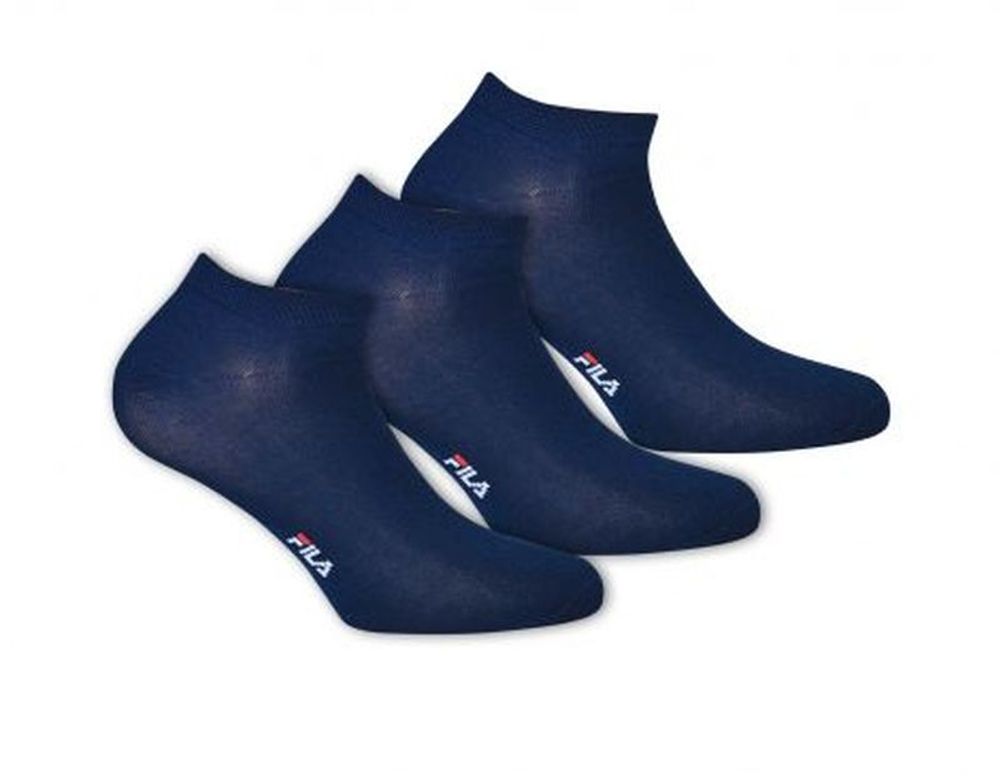 Теннисные носки Fila Quarter Plain Socks Mercerized Cotton F1709 3P - navy