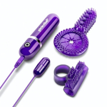 Набор из 2 фиолетовых эрекционных колец с вибрацией (Цвет: фиолетовый)