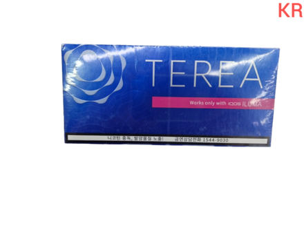 Terea Blue - табак с фруктами, ванилью, карамелью и ментолом - Корея (блок - 10 пачек)