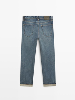 Massimo Dutti Джинсы с кромкой, средне-синий