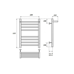 Полотенцесушитель электрический Point Аврора PN10146SPE П7 400x600 с полкой левый/правый, хром