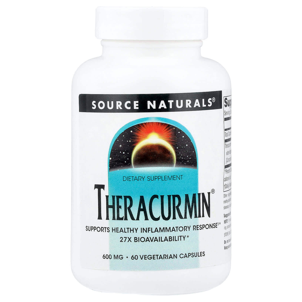 Source Naturals, Theracurmin®, 600 мг, 60 вегетарианских капсул