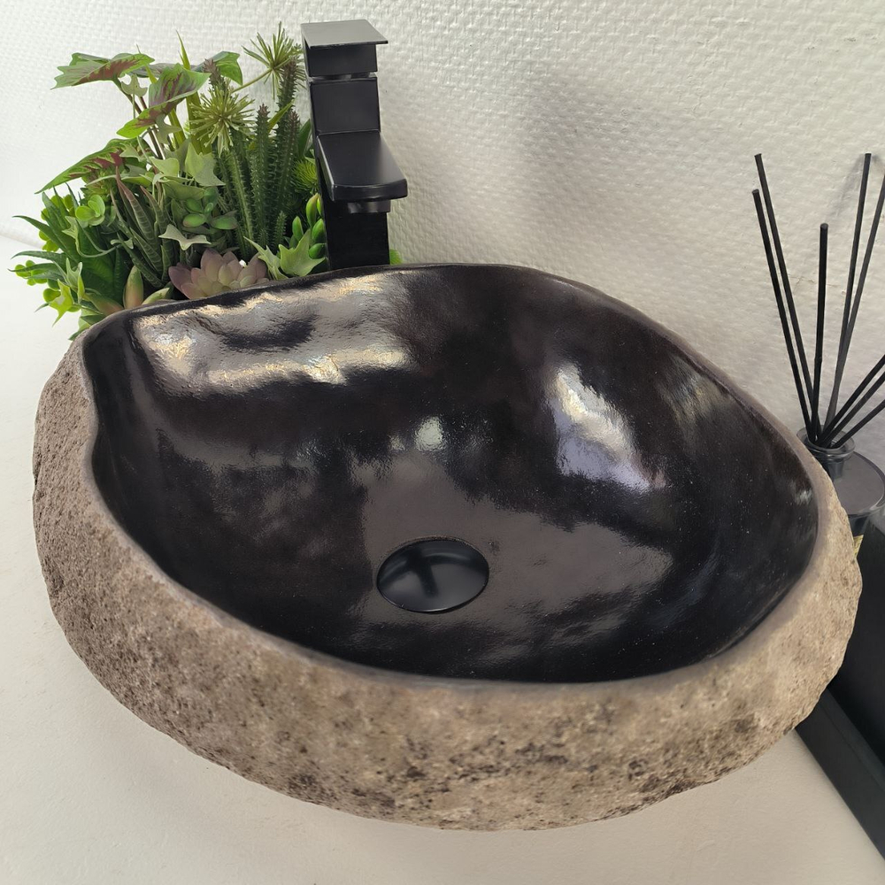 Раковина из речного камня RS-64993 45*36*15 0861
