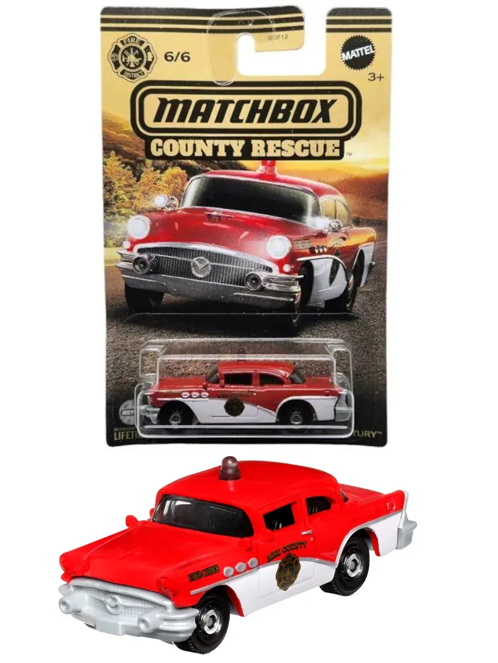 Машинка Хот Вилс Matchbox 1956 Buick Century GGF12 HVR94