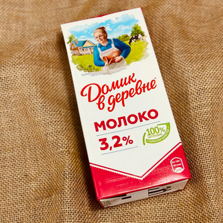 Молоко «Домик в деревне» жирность 3,2%, 950 мл