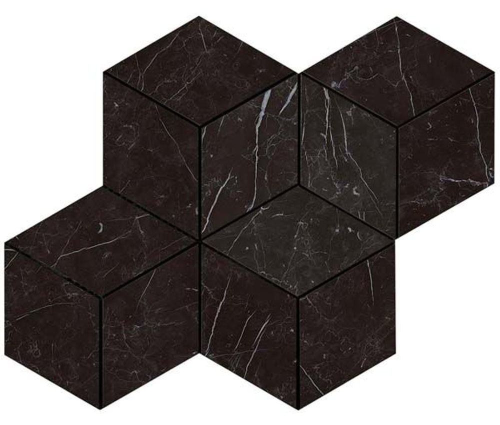 Мозаика Керамогранит Marvel Stone Nero Marquina Mosaico Esag. LAPP.