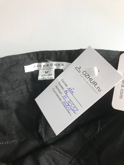 Бриджи Zara льняные темные, маркировка М, визуально 46 размер, новые