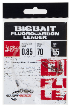 Поводки Fluorocarbon LJ BigBait d 0,85мм/28кг/70cm/1шт.