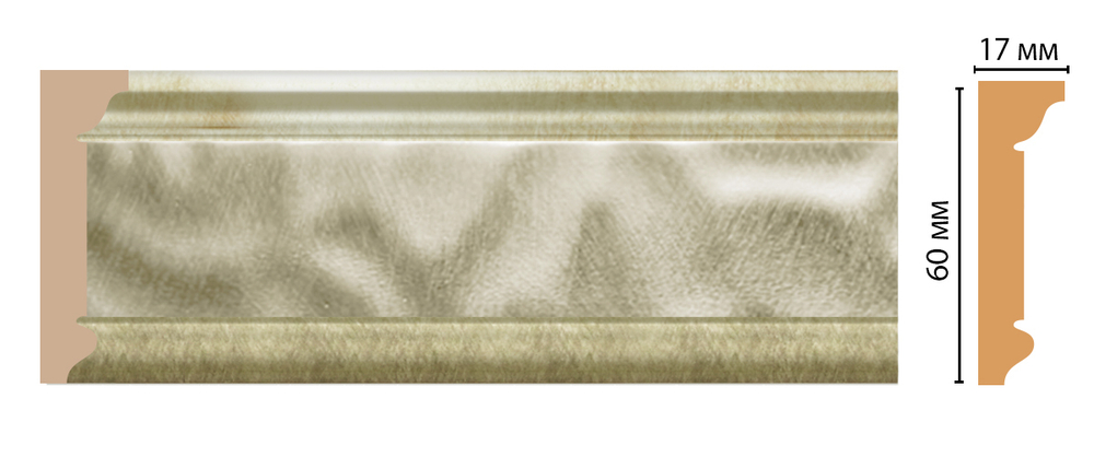 Плинтус потолочный DECOMASTER D216-373 (60*17*2400мм)