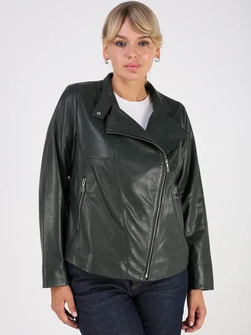 Кожаная куртка демисезонная косуха