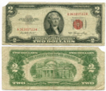 Банкнота США 2 доллара 1953 A 36383723 A. G